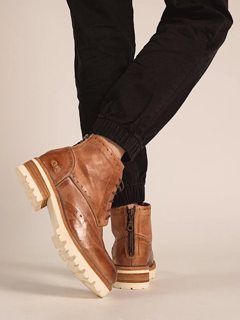 BED|STU QUATRO III Booties - Tan Rustic- LEATHER - Picture 3 of 9